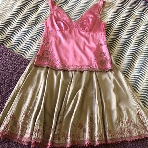 💗Vintage Elie Tahari Silk Skirt/Top Set NWOT